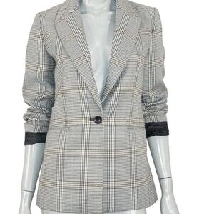 Maje Women's Gray Plaid Blazer